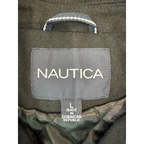 Men's Nautica Double-Breasted Wool Peacoat size large - Picture 5 of 16